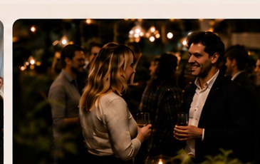 Networking evening atmosphere